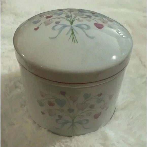 Vintage 80’s FTDA Cottagecore Floral Ceramic Jar Trinket Holder Planter Granny - Picture 2 of 12